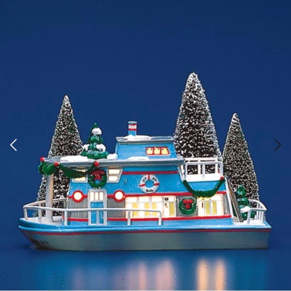 🎄Department 56 🎄The original Snow Village The “Jingle Belle” Houseboat